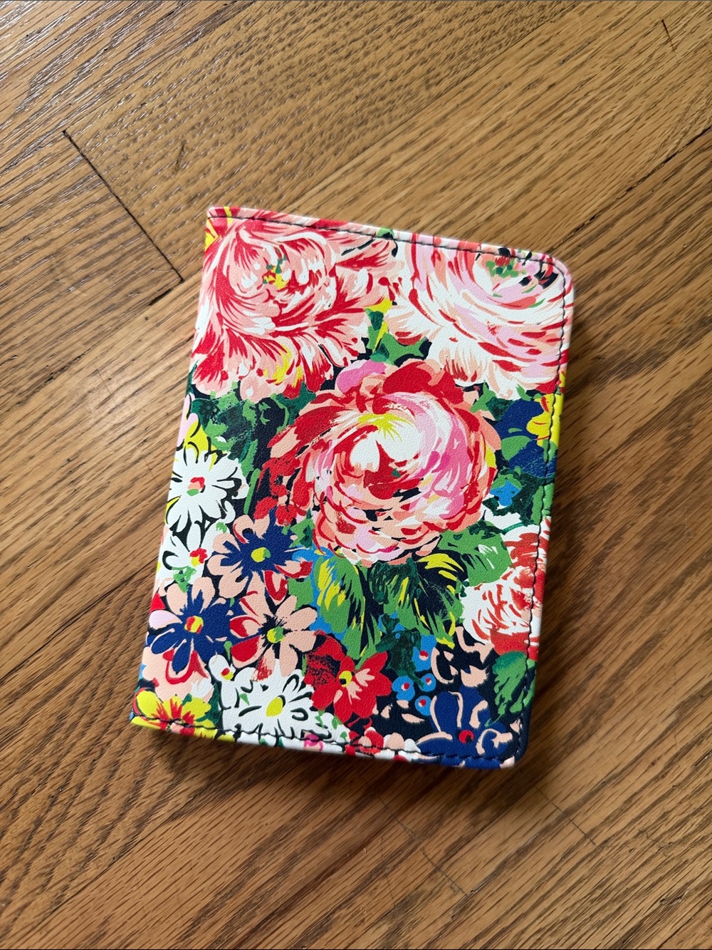 ban.do floral Passport Cover with Navy and Gold Interior